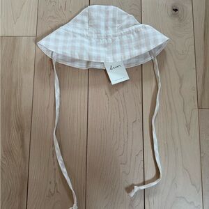 Briar Baby Checkered Sun Hat - Cream